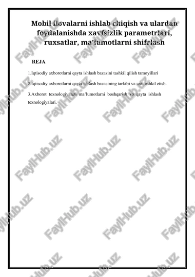 iqtisodiy axborot tizimi — DOCX
