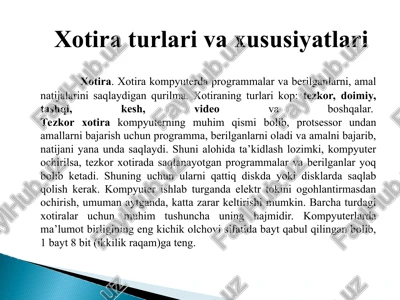 xotira — PPT