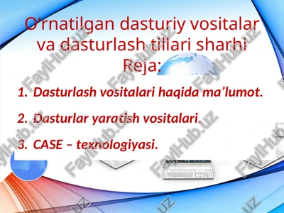 dasturiy vositalar va dasturlash tillari sharhi — PPT