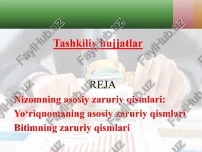 tashkiliy hujjatlar — PPTX