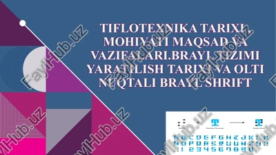 tiflotexnika tarixi — PPTX