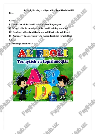 alifbe darsliklari — DOCX