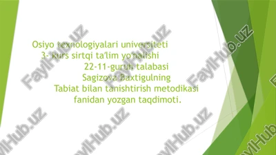 tabiatbilantanishtirishmetodikasi — PPTX