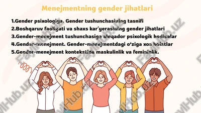 menejmentning gender jihatlari — PPTX
