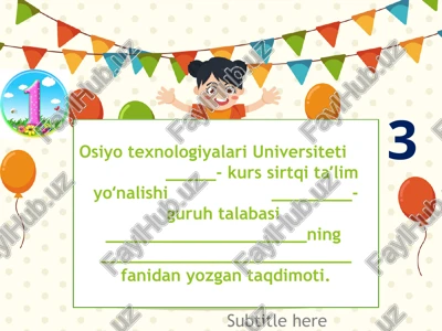 osiyotexnologiyalari universiteti — PPTX