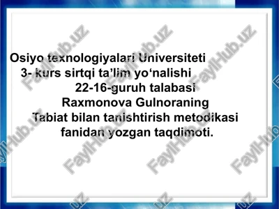 tabiatbilan tanishtirish metodikasi — PPTX