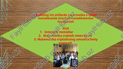 matematika o'qitish metodikasi — PPTX