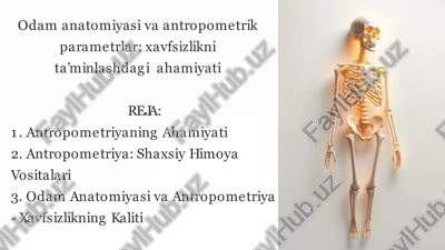 odam anatomiyasi va antropometriya — PPTX