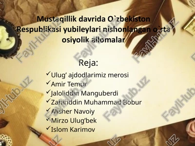 ulug’ajdodlarimiz merosi — PPTX
