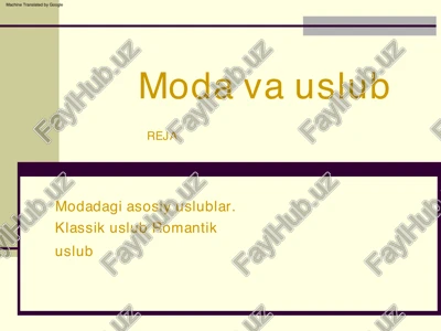 moda va uslub — PDF
