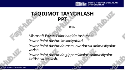 misrosoftpower point — PPTX