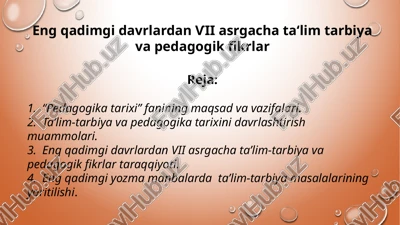 pedagogika tarixi — PPTX