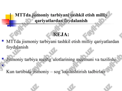 jismoniy tarbiya — PPTX