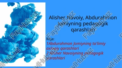 abdurahmon jomiyning ta'limiy-axloqiy qarashlari — PPTX