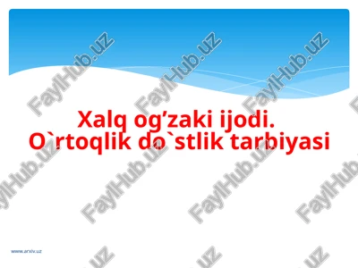 xalqog’zaki ijodi — PPTX