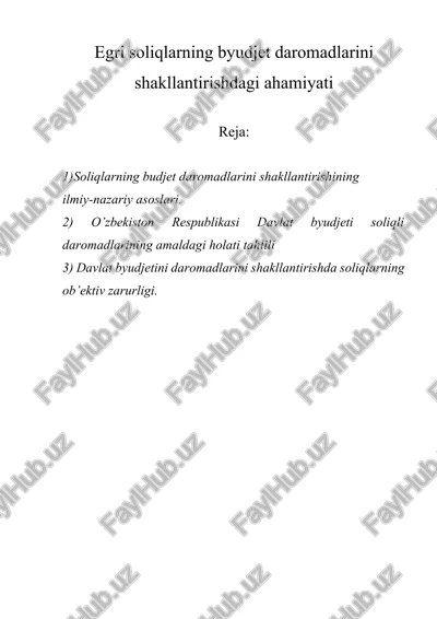 soliqlarning budjet daromadlarini shakllantirishining ilmiy-nazariy asoslari — DOCX