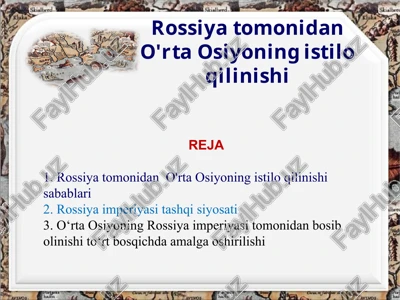 o'rta osiyoning ishtiloqilinishi — PPTX
