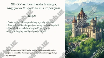 o'rta asrlar yevropasining siyosiy xaritasi — PPTX