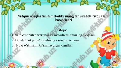 nutqini rivojlantirish metodikasi — PPTX