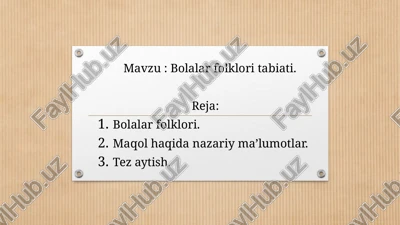 bolalarfolklori — PPTX