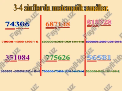 matematik amallari — PPT