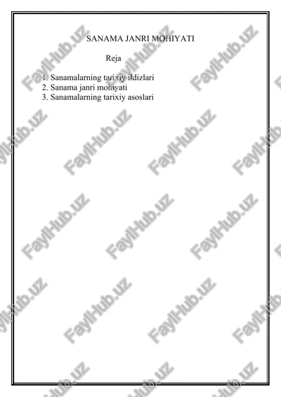 sanamalarning tarixiy ildizlari — DOC