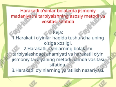 harakatlio’yinlar — PPTX