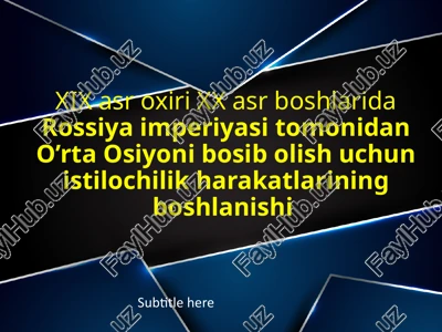 xix-xx asrlarda rossiya olimlari tomonidan o`rta osiyoning o`rganilishi — PPTX
