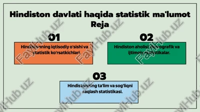 hindistondavlati haqida statistik ma'lumotlar — PPTX