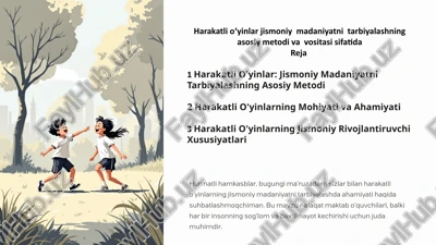 harakatli o'yinlar — PPTX