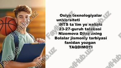jismoniy tarbiyani rivojlantirish — PPTX