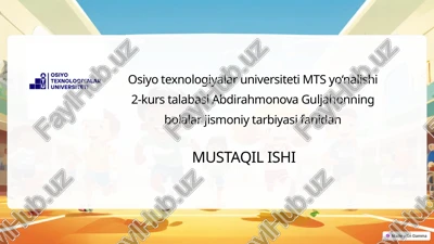bolalar jismoniy tarbiyasi — PPTX