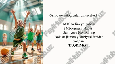 jismoniy tarbiya mashg'ulotlari — PPTX