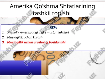 shimoliy amerika dagi ingliz mustamlakalari — PPTX