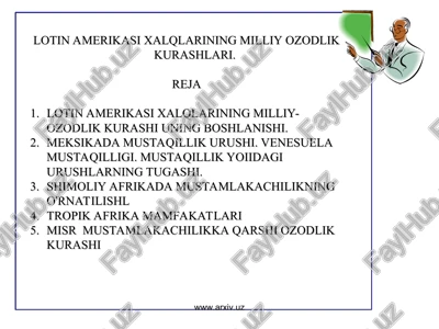 lotin amerikasi xalqlarining milliy ozodlik kurashlari — PPT