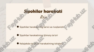 sipohilar harakati — PPTX