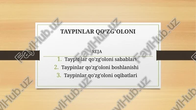 taypinlar qo'zg'oloni — PPTX