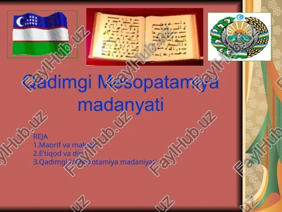 qadimgi mesopatamiya madanyati — PPT
