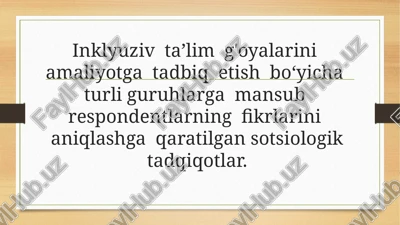 inklyuziv ta’lim — PPTX
