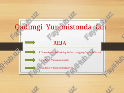 qadimgi yunonistonda fanlar tarixasi — PPTX