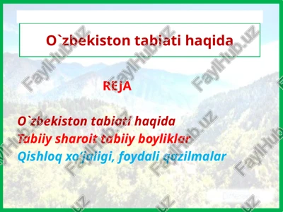o`zbekistontabiatihaqida — PPTX