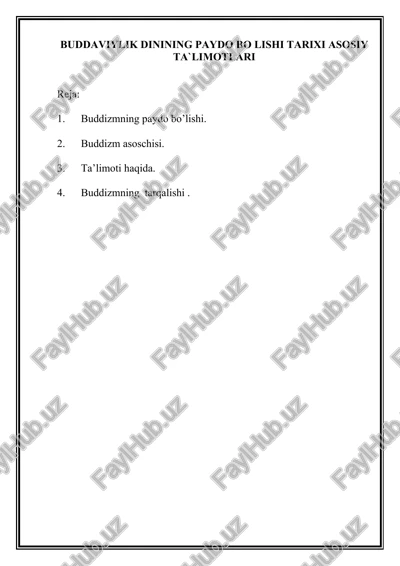 buddavilik dini tarixi — DOCX
