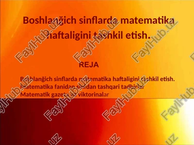 matematika haftaligi — PPT