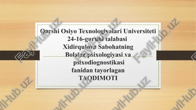 diqqatni diagnostika qilish metodlari — PPTX