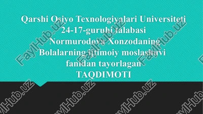 bolaning motivatsion sohasining psixodiagnostikasi — PPTX