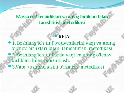 vaqt o‘lchovlari metodikasi — PPT