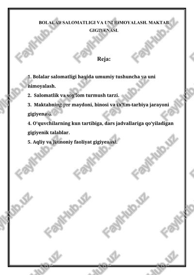bolalar salomatligi va uni himoyalash — DOC
