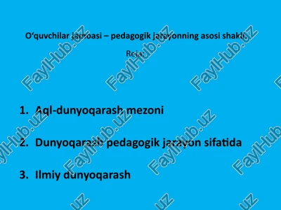 dunyoqarash — PPTX