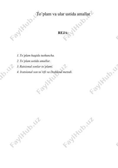 to’plаm vа ulаr ustidа аmаllаr — DOC