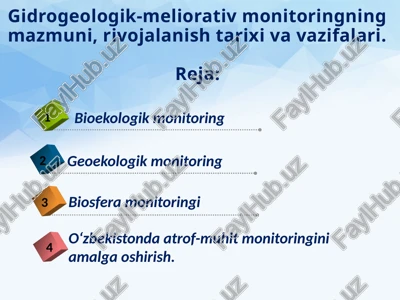 gidrogeologik-meliorativmonitoring — PPTX
